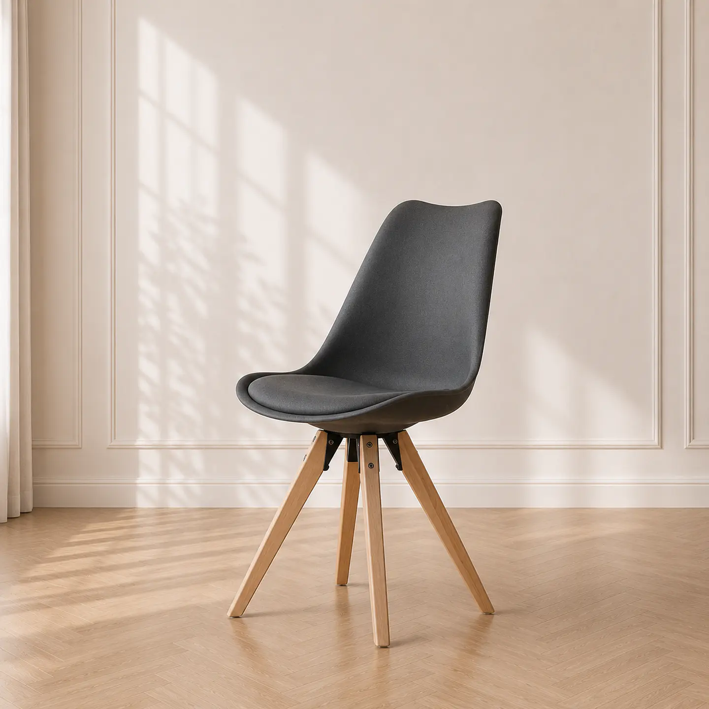 Silla Tulip Nordic Cooper Polipropileno con Cojin Firme 2