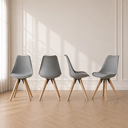 Packs Silla Nordic cooper con cojin acolchado /comedor oficina reunion restaurant