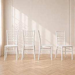 Pack Silla Chiavari Tiffany Polipropileno Apilable restaurante terraza comedor 