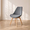 Silla Tulip Lino acolchada para comedor 