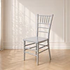 Silla Chiavari Tiffany Metal Silver Gris / silla exterior terraza eventos 