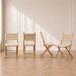 Pack 4 Silla Nido Plegable de Madera Natural Tejida - Miniatura 1
