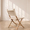 Pack 4 Silla Nido Plegable de Madera Natural tejida Comedor Terraza Eventos