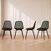 Packs 4 Silla Europea con cojin black comedor restaurant terraza