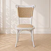 Pack 4 Silla Crossback Madera Yute vintage Comedor Restaurante Cafetería