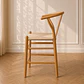Taburete Bar Wishbone Tejido Natural Madera-Cocina Restaurant - Miniatura 2