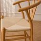 Taburete Bar Wishbone Tejido Natural Madera-Cocina Restaurant - Miniatura 3