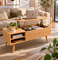 Mesa de Centro Elevable Multifuncional Wood MDF Living terraza recepcion - Miniatura 4