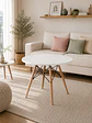 Mesa de Centro Eames Redonda MDF y estructura de madera y hierro living recepcion infantil - Miniatura 2