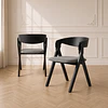 Silla Margot Lino con Apoyabrazos y Madera – Silla Moderna para Comedor y Living