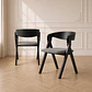 Pack 4 Silla Margot Lino con Apoyabrazos y Madera –comedo... - Miniatura 4