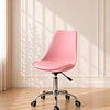 Silla Tulip Rosa Escritorio Ergonómica Asiento Eco Cuero, Altura Regulable, Giro 360° oficina recepcion 