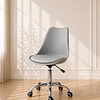 Silla Tulip Gris Escritorio Ergonómica Asiento Eco Cuero, Altura Regulable, Giro 360° oficina recepcion 