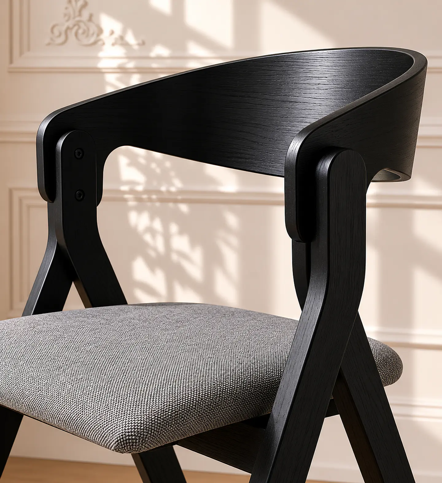 Silla Margot Lino con Apoyabrazos y Madera 1