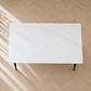 Mesa Rectangular Cuarzo Calacatta estilo marmol y Estructura Metálica – Comedor Sala de Reuniones  - Miniatura 4