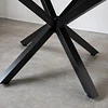 Mesa Redonda Argo Madrid Warwick de MDF y Estructura Cross Metálica Black Wood– comedor interior