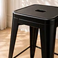 Pack 4 Taburete Bar Tolix Metal Negro sin respaldo- Terraza eventos restaurant - Miniatura 3