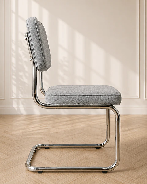 Silla Breuer Lino Plateado – Restaurante, Terraza y Eventos