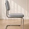 Pack 4 Silla Breuer Lino Estructura Cromada Silver Comedor Oficina Cafetería