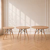 Mesa redonda Eames Wood mdf y estructura Madera para Comedor, y Reunión Oficina interior