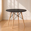 Mesa Redonda Eames 100cm MDF y estructura Madera para Comedor, y Reunión Oficina interior