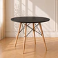 Mesa Redonda Eames 80cm MDF y estructura Madera para Comedor, y Reunión Oficina interior - Miniatura 2