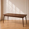 Mesa Rectangular 160x80 Vema de Madera Walnut para Comedor Restaurant Reunión Oficina