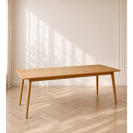 Mesa Zeus Expandible 160 a 200 cm Melamina Metal Comedor 6 a 8 Personas