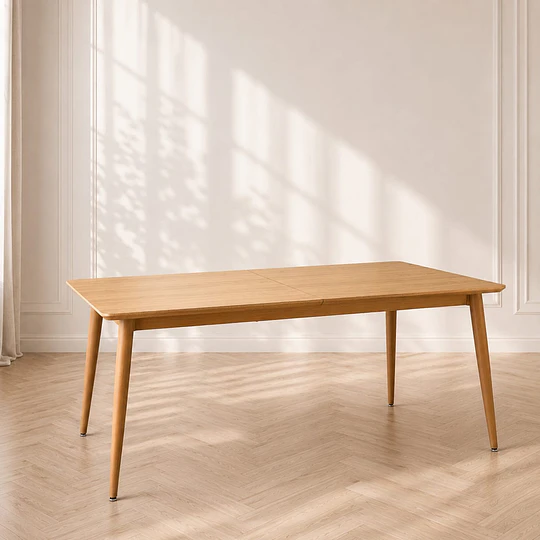 Mesa Zeus Expandible 160 a 200 cm Melamina Metal Comedor 6 a 8 Personas