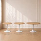 Mesa redonda Tulip MDF Wood y Base Metálica comedor restaurant interior - Miniatura 2