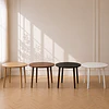 Mesa Vema Redonda Madera Walnut- comedor restaurant cafeteria reunion