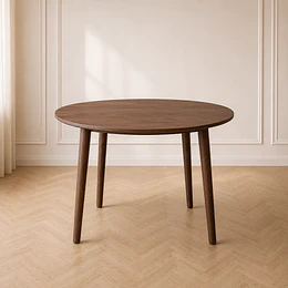 Mesa Vema Redonda Madera Walnut- comedor restaurant cafeteria reunion