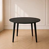 Mesa Vema Redonda Madera Negro Black- comedor restaurant cafeteria reunion