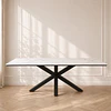 Mesa Rectangular Calacatta de Cuarzo 180x100 para Comedor Reunión oficina