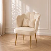 Silla sitial Princess Corona Velvet Beige Gold/ Comedor living manicurista