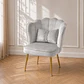 Silla Sitial Princess Corona Velvet Gris Gold - Miniatura 2