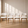 Pack 4 Silla Cloud de Boucle acolchada beige Metal-Comedor Living 