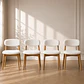 Pack 4 Silla Cloud de Boucle acolchada beige Metal-Comedor Living  - Miniatura 1