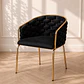 Sitial Queen Velvet Gold Negro Black Manicuri - Miniatura 1