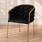 Sitial Queen Velvet Gold Negro Black Manicuri - Miniatura 2