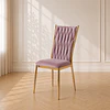 Silla King Velvet Trenzada Rosa Gold /Comedor Living Cafetería