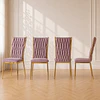 Silla King Velvet Trenzada Rosa Gold /Comedor Living Cafetería