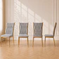 Silla King Velvet Trenzada Gris con Estructura Gold - Miniatura 2