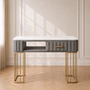 Mesa de Manicurista Gris Mármol Gold Salón estética 