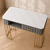 Mesa de Manicurista Gris Mármol Gold Salón estética 