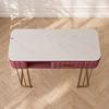 Mesa de Manicure Rosa Mármol Gold Salón Estética