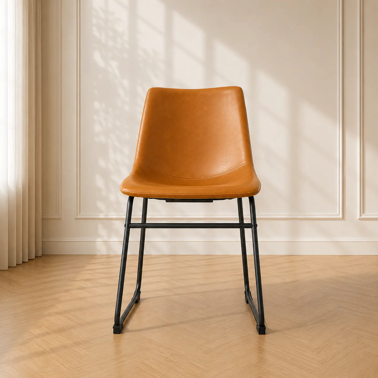 Silla Eames Eco Cuero Marrón 2
