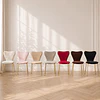 Silla Corazón Felpa Gris Gold Comedor Living Cafetería