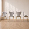 Pack 4 Silla Corazón Felpa Gris Gold Comedor Living Cafetería
