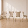 Pack 4 Silla Corazón Felpa Beige Gold Comedor Living Cafetería